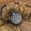 Engraved Pocket Watch W/ Chain For Grandson