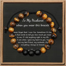 Men's Tiger Eye Stone & Bead Bracelet | To My Man | To My Husband To My Husband