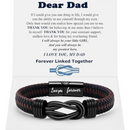 Braided Leather Bracelet | To My Dad From Daughter