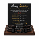 Birthday Gift for Men | Bracelet with Milestone Year Card