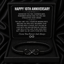 Anniversary Gifts for Him - Engraved Bracelet w/ Names for Husband