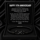 Anniversary Gifts for Him - Engraved Bracelet w/ Names for Husband