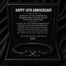 Anniversary Gifts for Him - Engraved Bracelet w/ Names for Husband