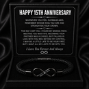 Anniversary Gifts for Him - Engraved Bracelet w/ Names for Husband