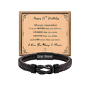 Birthday Gifts For 14, 15, 16 Year Old Boys | Men's Leather Bracelets Happy 15th Birthday