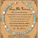 Anniversary Gift for Women | Bracelet with Year-Specific Message Card 16th Anniversary