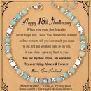 Anniversary Gift for Women | Bracelet with Year-Specific Message Card 18th Anniversary