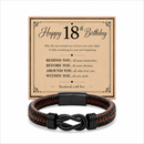 18th birthday bracelet with milestone year card