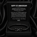 Anniversary Gifts for Him - Engraved Bracelet w/ Names for Husband