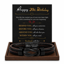 Birthday Gift for Men | Bracelet with Milestone Year Card
