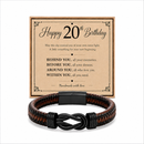 20th birthday bracelet with milestone year card