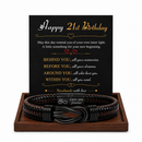 Birthday Gift for Men | Bracelet with Milestone Year Card