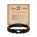 21st birthday bracelet with milestone year card