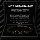 Anniversary Gifts for Him - Engraved Bracelet w/ Names for Husband