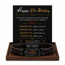 Birthday Gift for Men | Bracelet with Milestone Year Card