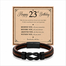 23rd birthday bracelet with milestone year card