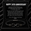 Anniversary Gifts for Him - Engraved Bracelet w/ Names for Husband