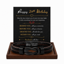 Birthday Gift for Men | Bracelet with Milestone Year Card
