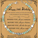 Birthday Gifts For Women - Moonstone Bracelet Gift for Her 24th Birthday