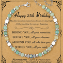 Birthday Gifts For Women - Moonstone Bracelet Gift for Her 25th Birthday