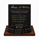 Birthday Gift for Men | Bracelet with Milestone Year Card