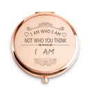 Customized Compact Mirror Gift For Her/Girl | I Am Who I Am - Not Who You Think