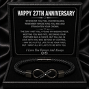 Anniversary Gifts for Him - Engraved Bracelet w/ Names for Husband