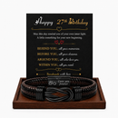 Birthday Gift for Men | Bracelet with Milestone Year Card