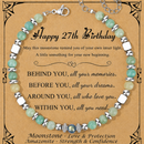 Birthday Gifts For Women - Moonstone Bracelet Gift for Her 27th Birthday