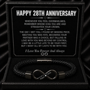 Anniversary Gifts for Him - Engraved Bracelet w/ Names for Husband