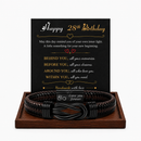 Birthday Gift for Men | Bracelet with Milestone Year Card