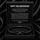 Anniversary Gifts for Him - Engraved Bracelet w/ Names for Husband