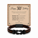 30th birthday bracelet with milestone year card