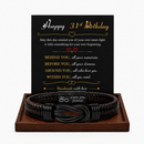 Birthday Gift for Men | Bracelet with Milestone Year Card