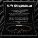 Anniversary Gifts for Him - Engraved Bracelet w/ Names for Husband