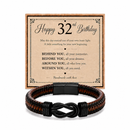 32nd birthday bracelet with milestone year card