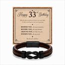 33rd birthday bracelet with milestone year card