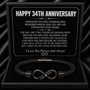 Anniversary Gifts for Him - Engraved Bracelet w/ Names for Husband