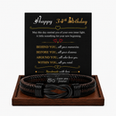 Birthday Gift for Men | Bracelet with Milestone Year Card