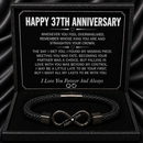 Anniversary Gifts for Him - Engraved Bracelet w/ Names for Husband