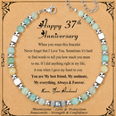 Anniversary Gift for Women | Bracelet with Year-Specific Message Card 37th Anniversary