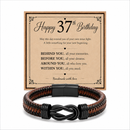 37th birthday bracelet with milestone year card