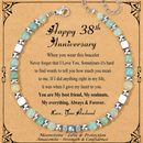 Anniversary Gift for Women | Bracelet with Year-Specific Message Card 38th Anniversary