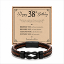 38th birthday bracelet with milestone year card