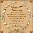Anniversary Gift for Women | Bracelet with Year-Specific Message Card 39th Anniversary