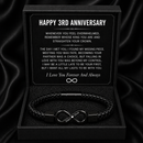 Anniversary Gifts for Him - Engraved Bracelet w/ Names for Husband