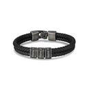 Engraved Men's Leather Bracelet | Custom with 1-4 Names 3 NO card ($0)