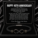 Anniversary Gifts for Him - Engraved Bracelet w/ Names for Husband