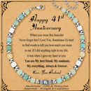 Anniversary Gift for Women | Bracelet with Year-Specific Message Card 41st Anniversary