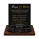 Birthday Gift for Men | Bracelet with Milestone Year Card